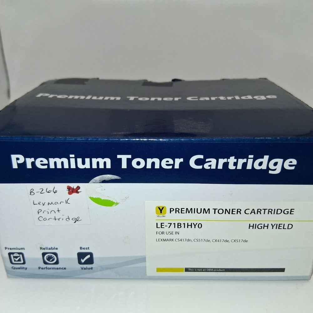 Lexmark CS417 CS517 CX417 CX517 High Yield Yellow Toner 3.5K 71B0H40 71B1HY0